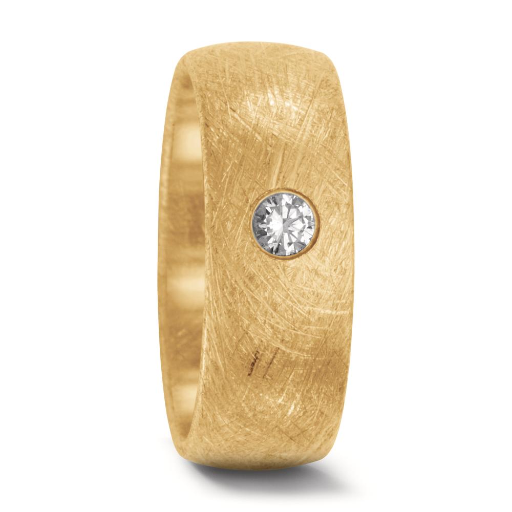 Partnerring 750/18 K Gelbgold Diamant 0.10 ct, w-si-503135