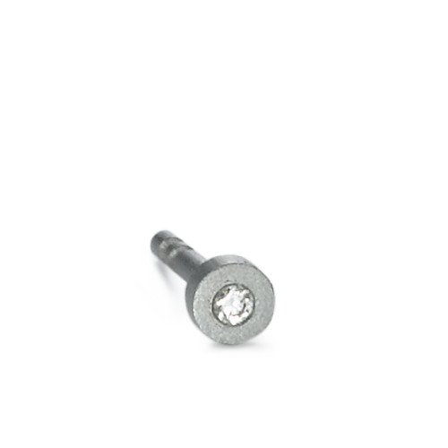 Clous d'oreille à l'unité Titane Diamant 0.01 ct, w-si Ø3 mm-532795
