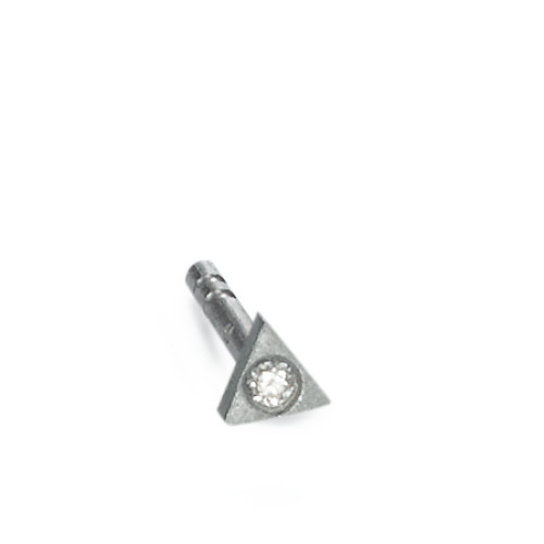 Clous d'oreille à l'unité Titane Diamant 0.01 ct, w-si-532801
