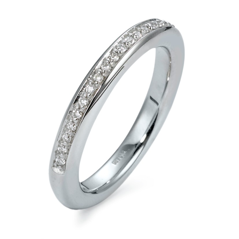 Memory Ring 750/18 K Weissgold Diamant 0.18 ct, 29 Steine, w-si-534659