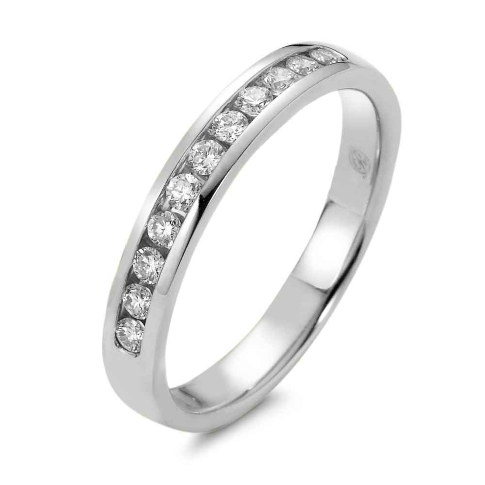 Memory Ring 750/18 K Weissgold Diamant 0.25 ct, 11 Steine, w-si-538799