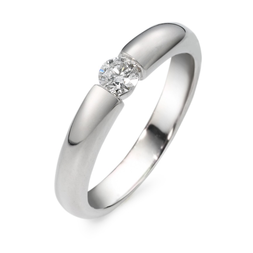 Solitär Ring 750/18 K Weissgold Diamant 0.33 ct, w-si-539258