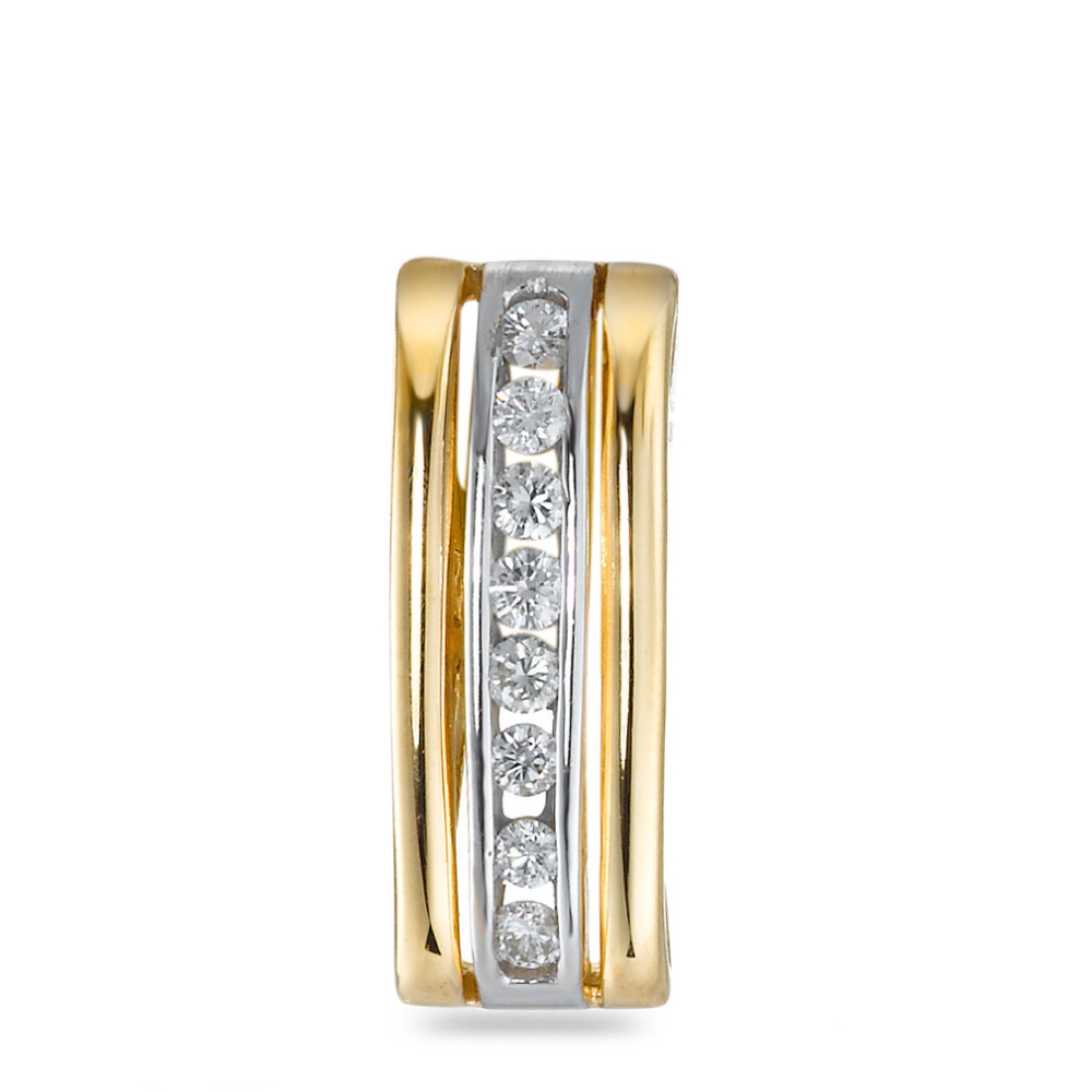 Anhänger 750/18 K Gelbgold, 750/18 K Weissgold Diamant weiss, 0.24 ct, 8 Steine, w-si-555997