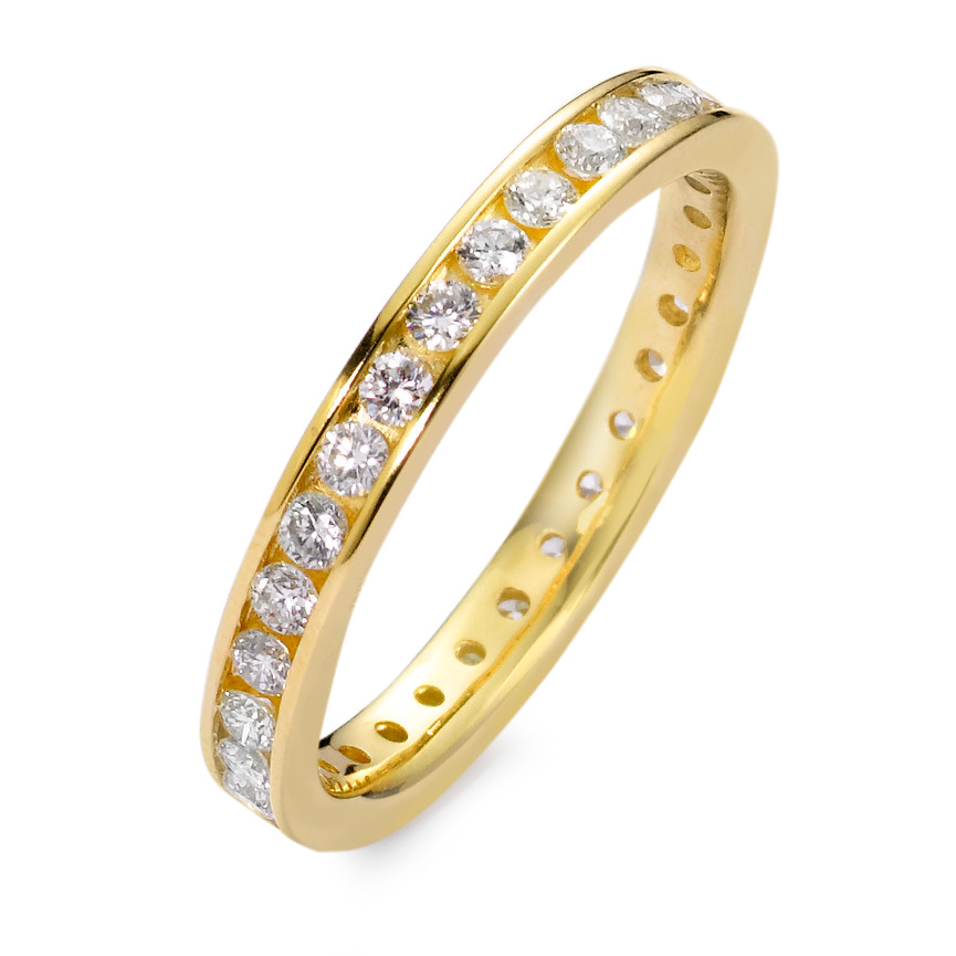 Bague d'éternité Or jaune 750/18 K Diamant blanc, 0.65 ct, 34 Pierres, brillant, w-si-558212