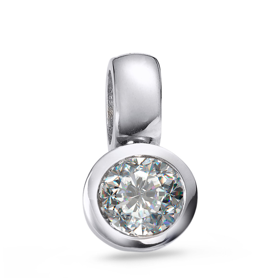 Pendentif Or blanc 750/18 K Diamant blanc, 0.33 ct, brillant, w-si-558278