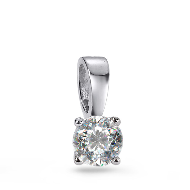 Anhänger 750/18 K Weissgold Diamant weiss, 0.10 ct, Brillantschliff, w-si-558301