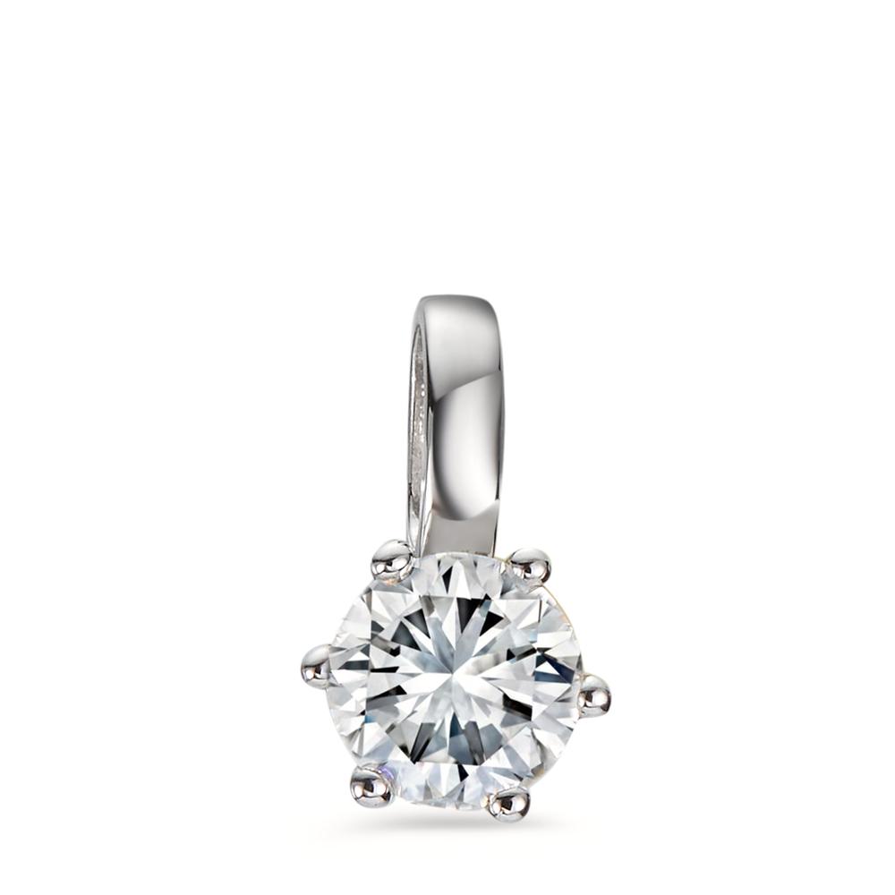 Anhänger 750/18 K Weissgold Diamant weiss, 0.75 ct, Brillantschliff, w-si, IGA-558334