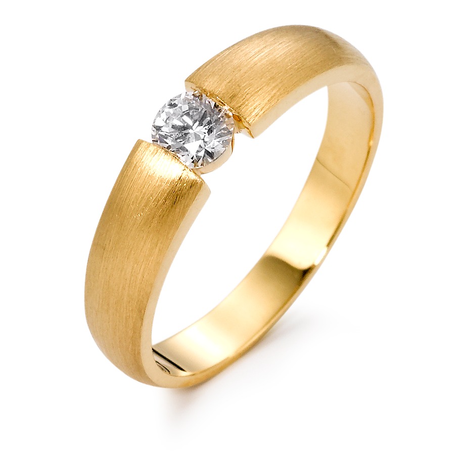 Solitär Ring 750/18 K Gelbgold Diamant 0.30 ct, w-si-563008
