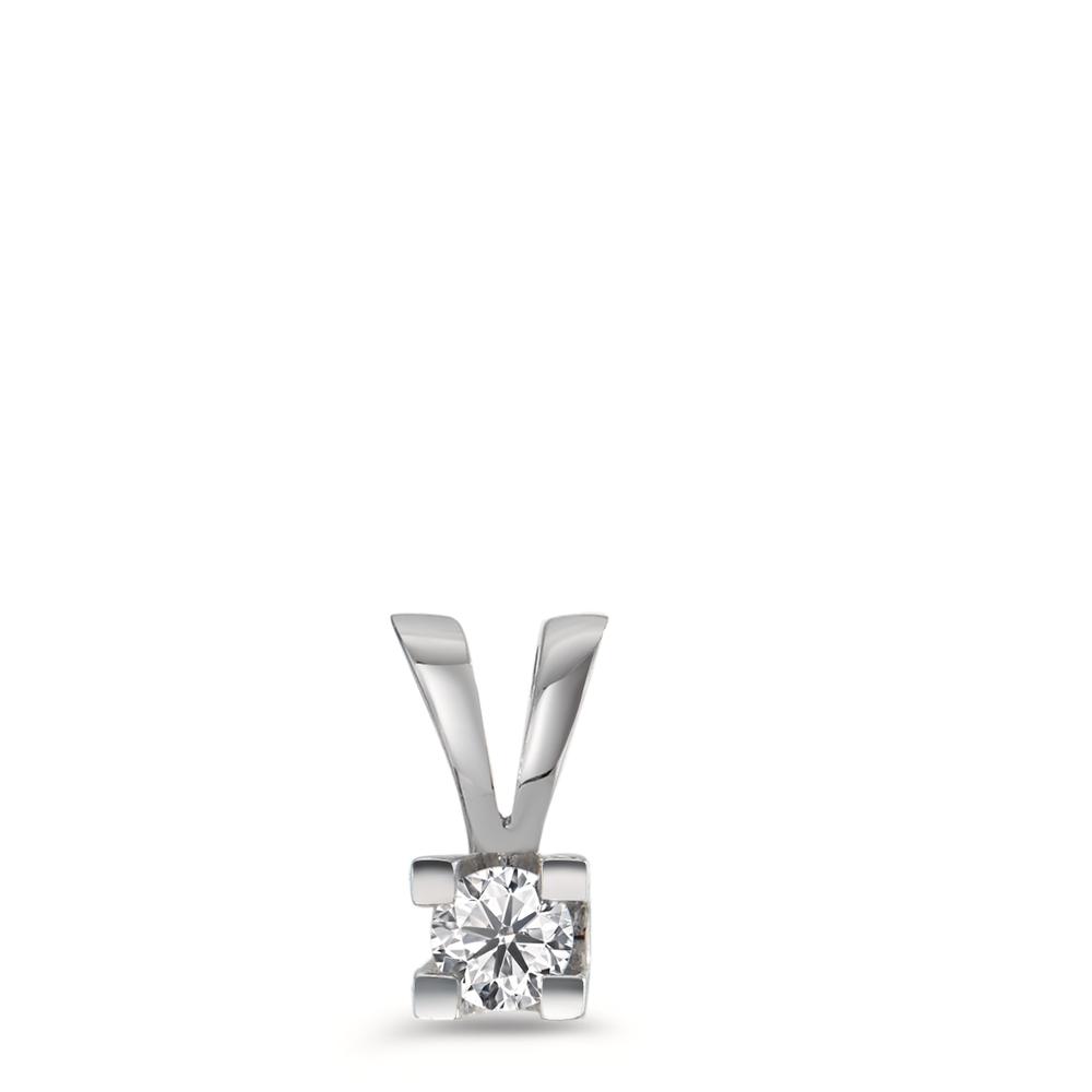 Pendentif Or blanc 750/18 K Diamant 0.10 ct, w-si-563042