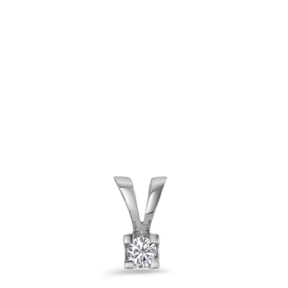 Pendentif Or blanc 750/18 K Diamant 0.05 ct, w-si-563107