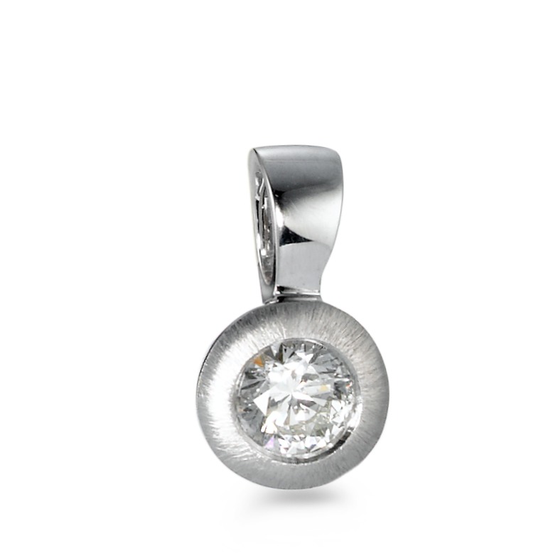 Pendentif Or blanc 750/18 K Diamant 0.30 ct, w-si-570664