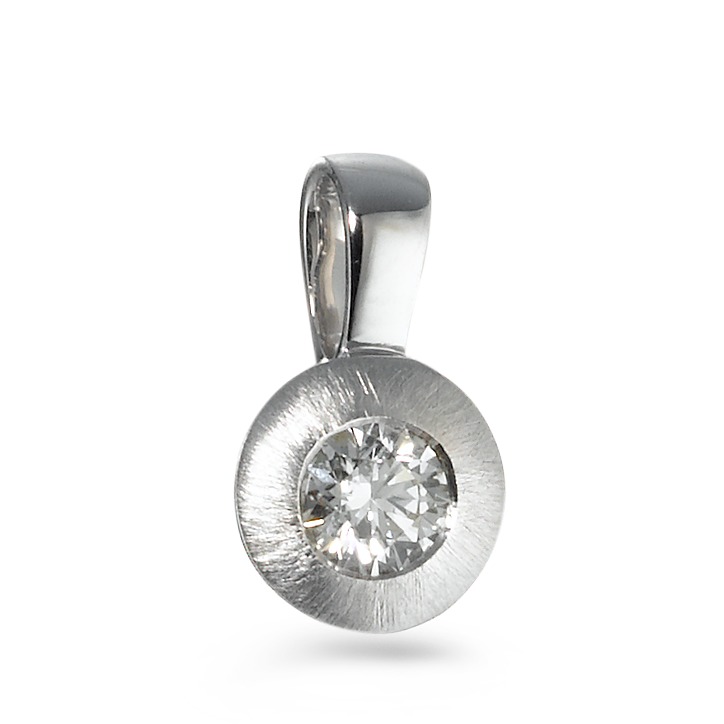 Pendentif Or blanc 750/18 K Diamant 0.20 ct, w-si-570729