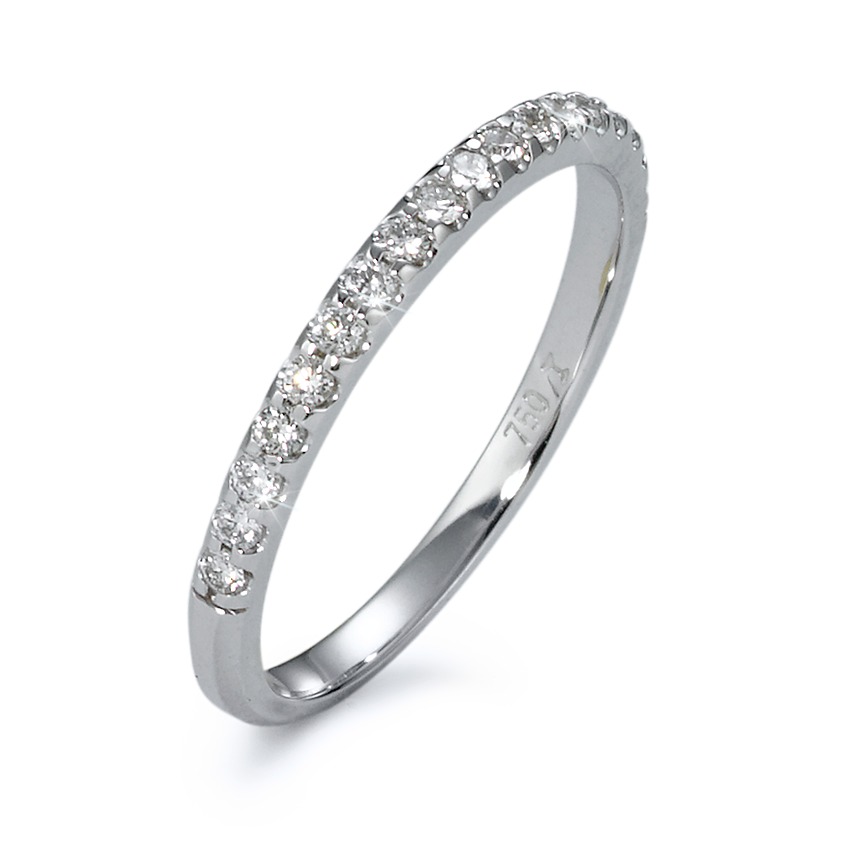 Memory Ring 750/18 K Weissgold Diamant 0.24 ct, 18 Steine, w-si-570823