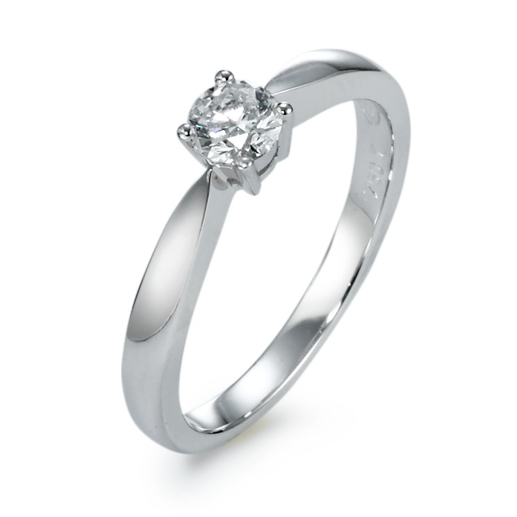 Solitär Ring 750/18 K Weissgold Diamant 0.30 ct, w-si-570867