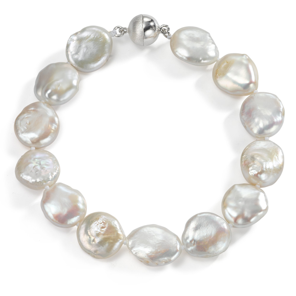 Bracelet Argent Rhodié perle d'eau douce 20.5 cm-589481