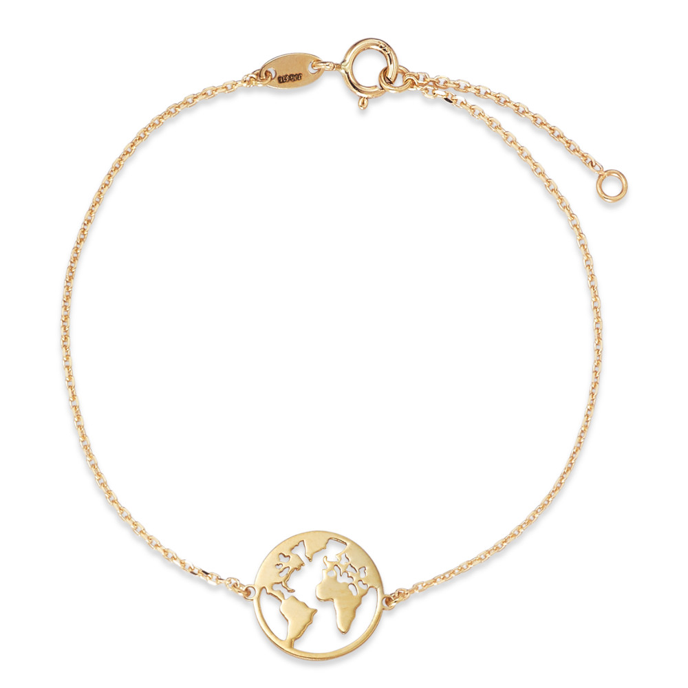 Bracelet Or jaune 375/9 K Globe 16-18 cm-589731