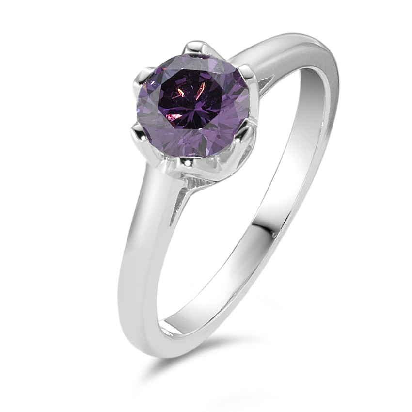 Fingerring Silber Zirkonia violett rhodiniert-591185