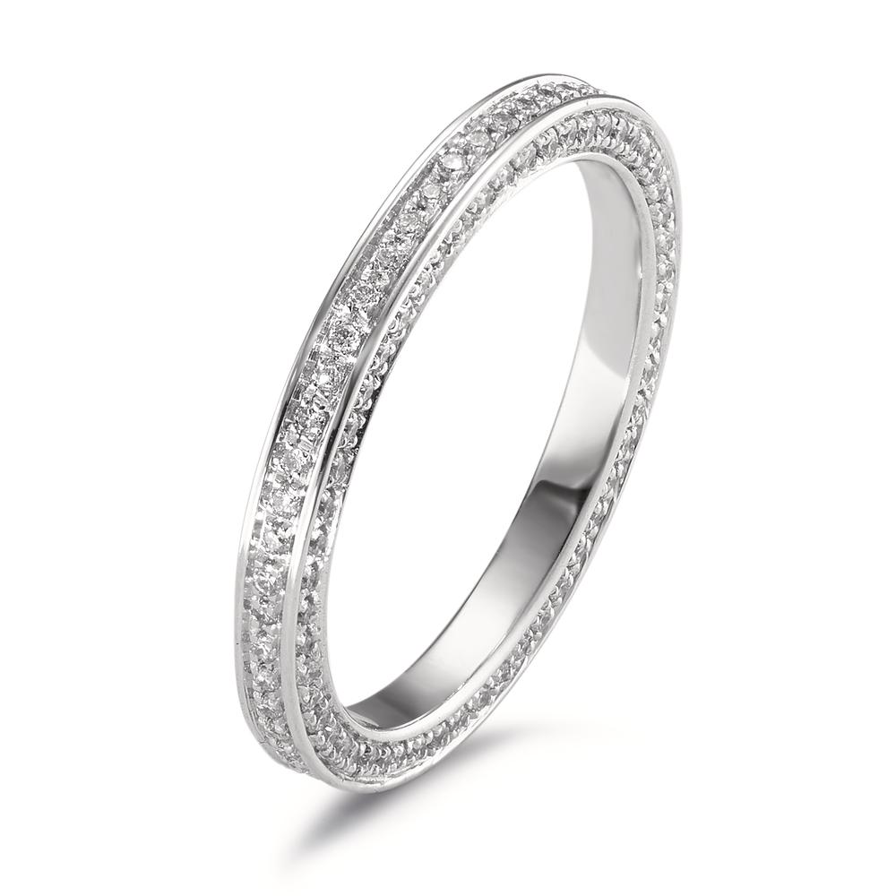 Memory Ring 750/18 K Weissgold Diamant weiss, 0.50 ct, 155 Steine, w-si-591820