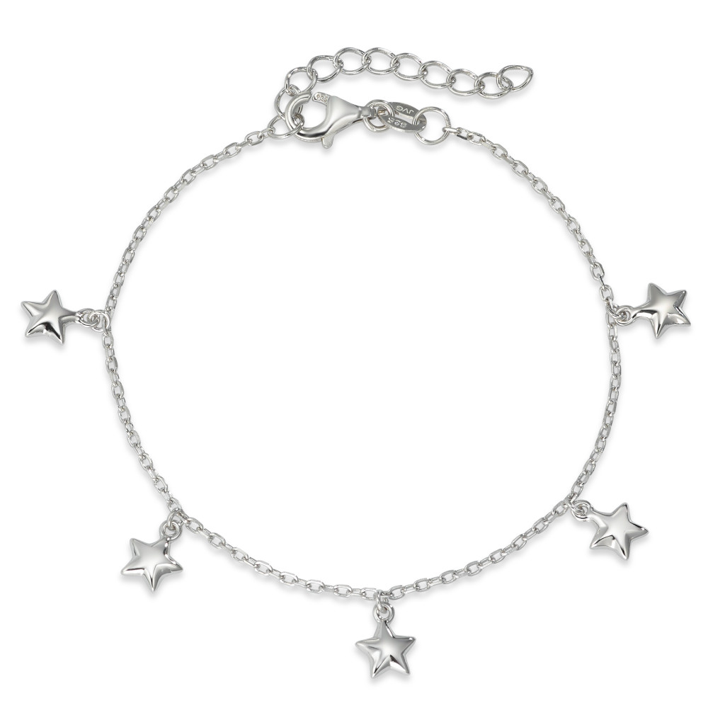 Bracelet Argent Rhodié Étoile 16-19 cm-592236