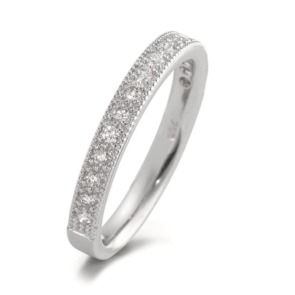 Memory Ring 750/18 K Weissgold Diamant 0.20 ct, 16 Steine, Brillantschliff, w-si-594952