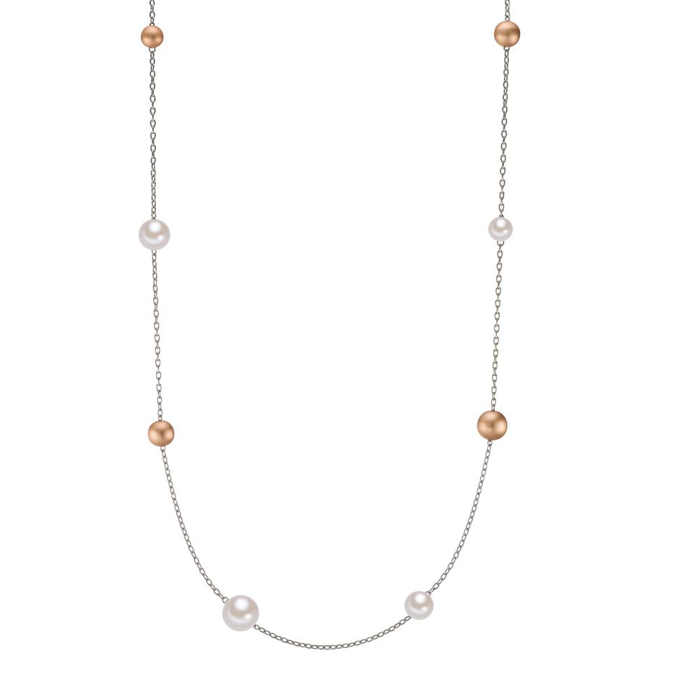 Halskette Arya Edelstahl mit Light Rosé Aluminium Pearls und Muschelperlen, 60cm-595279