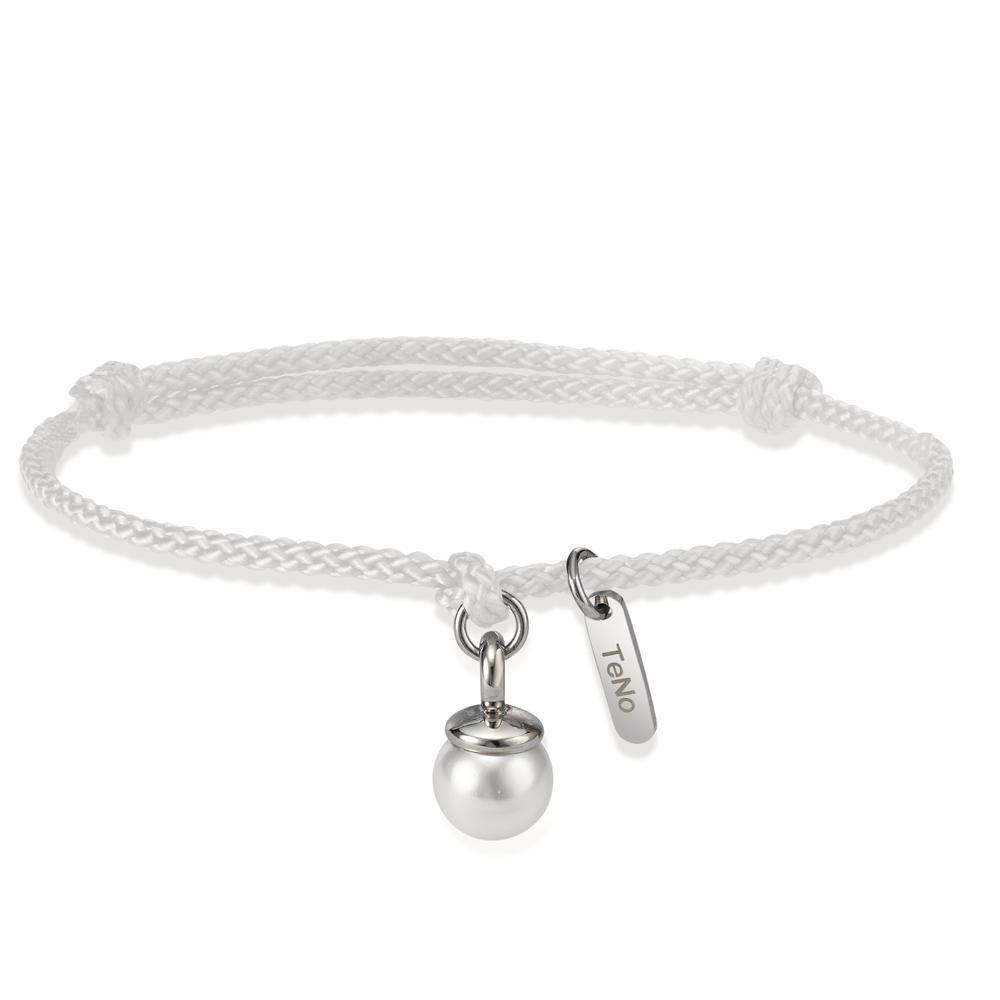 Bracelet Tissu, Acier inoxydable perle de culture 16-21 cm Ø7 mm-595295