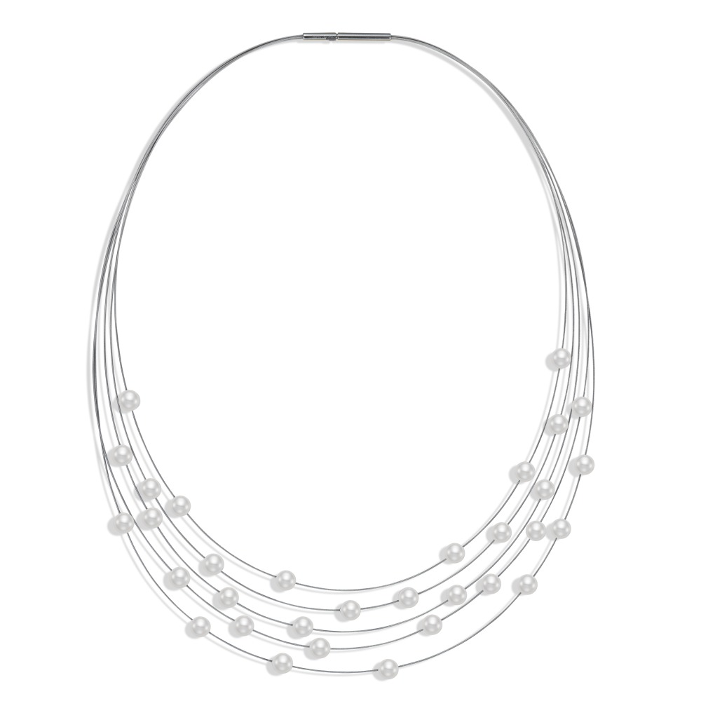 Collier Acier inoxydable perle de culture 45 cm-595949
