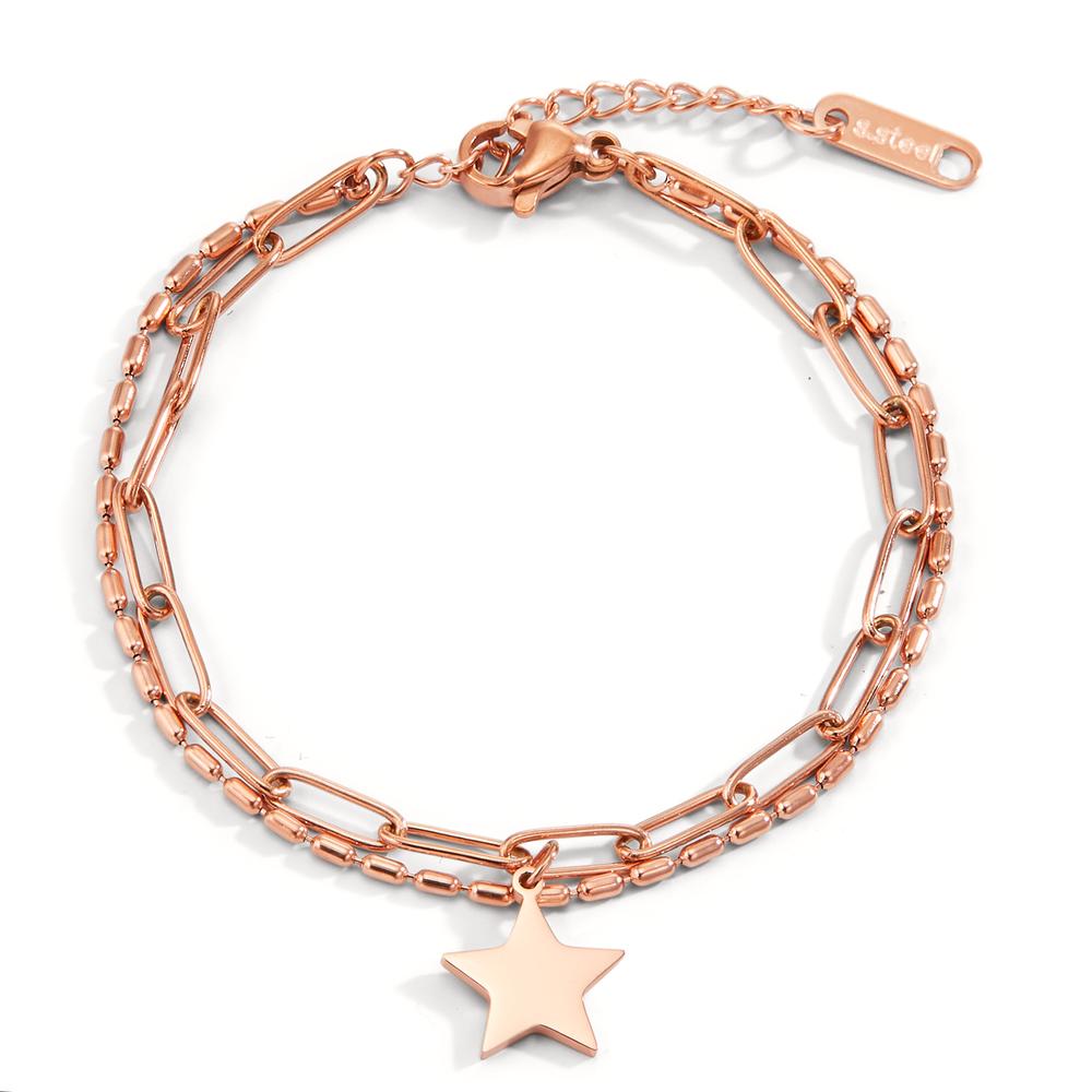Bracelet Acier inoxydable rosé PVD Étoile 16-19 cm-597786