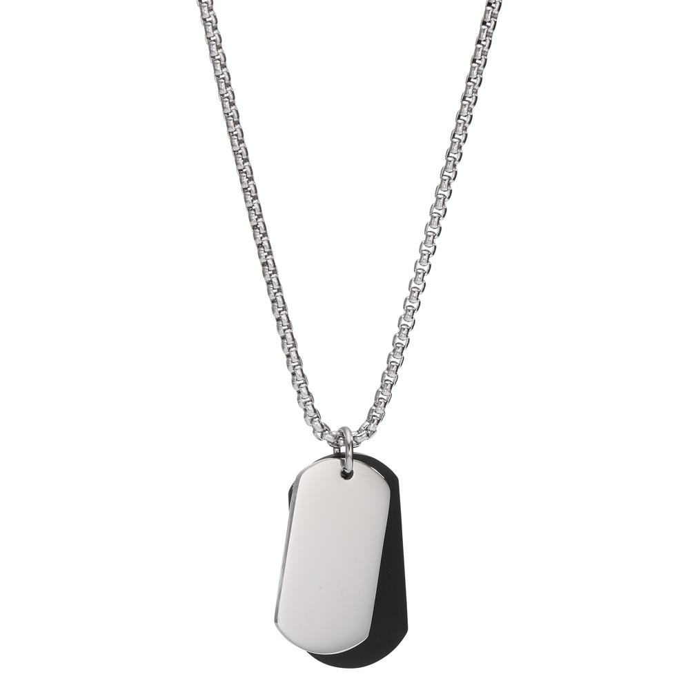 Halskette mit Anhänger Edelstahl schwarz IP beschichtet 45-50 cm verstellbar-600007