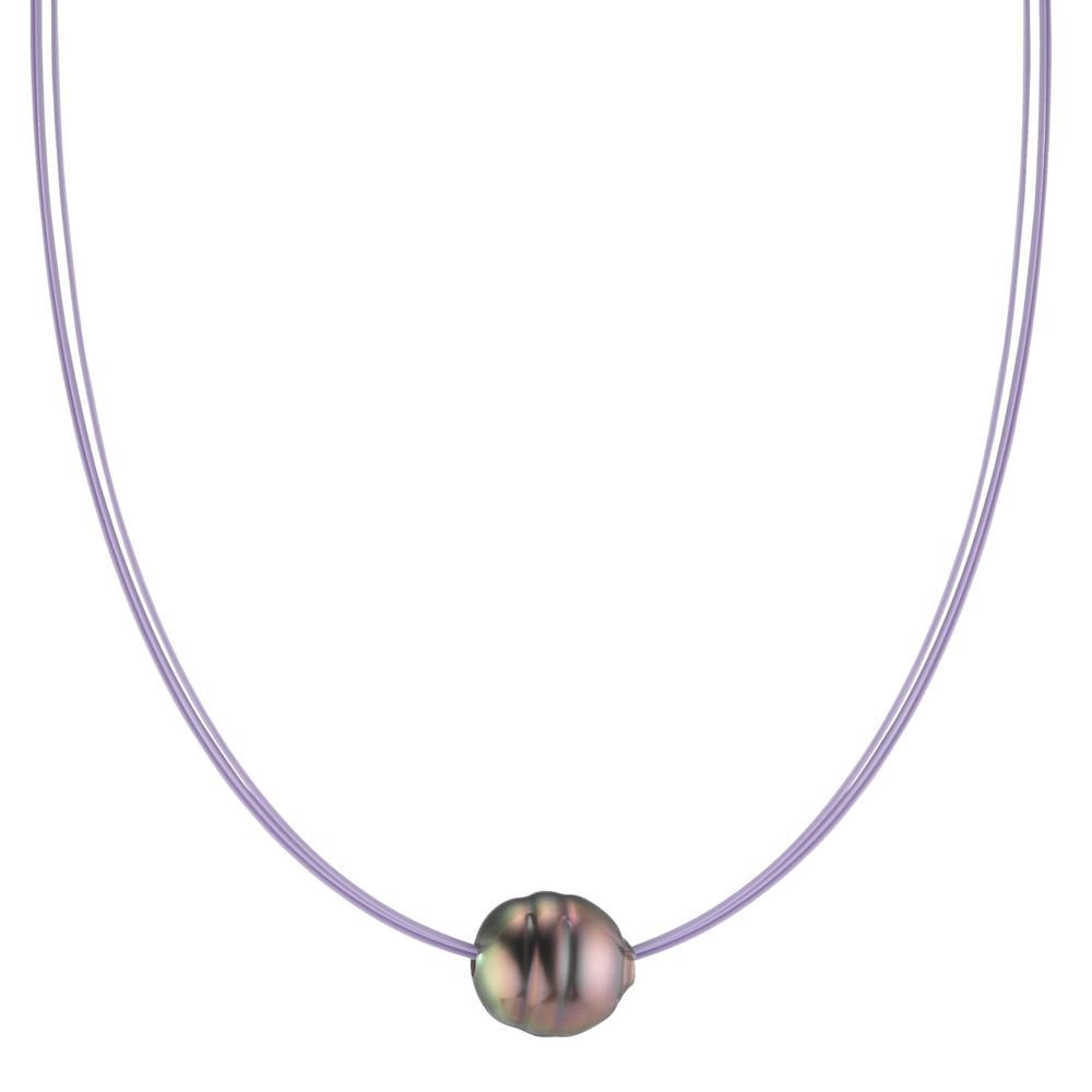 Collier Acier inoxydable PVD perle de Tahiti 42 cm-600261