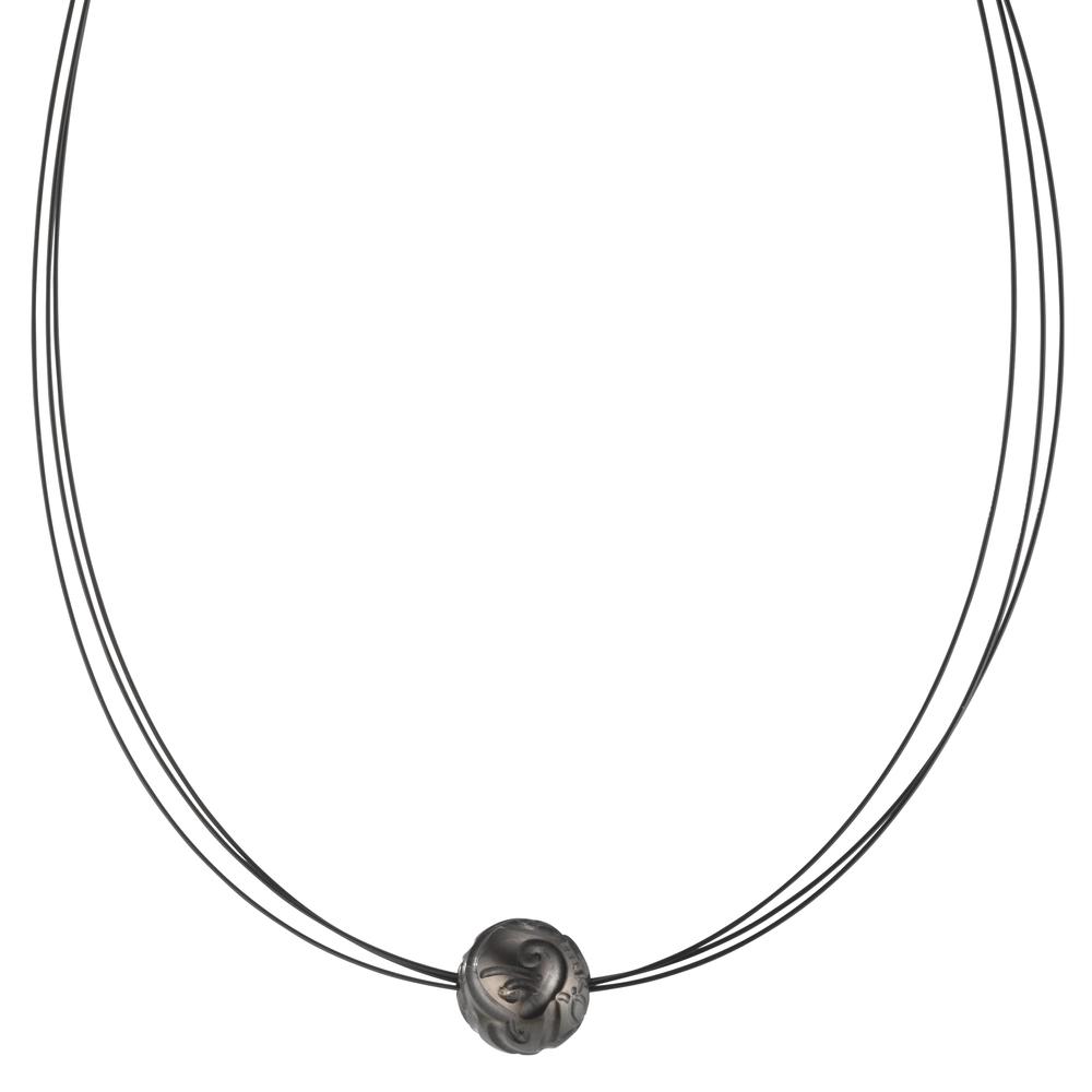Collier Acier inoxydable noir PVD perle de Tahiti 42 cm-600262