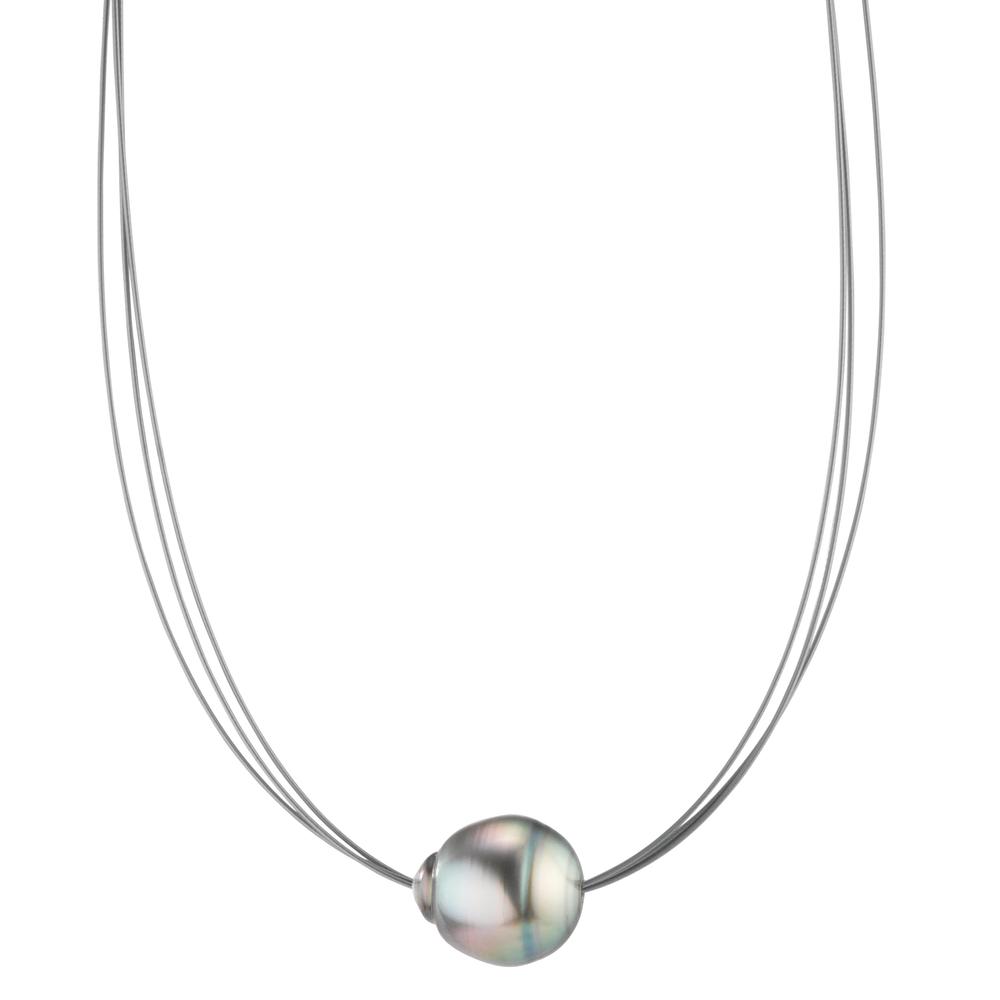 Collier Acier inoxydable perle de Tahiti 42 cm-600265