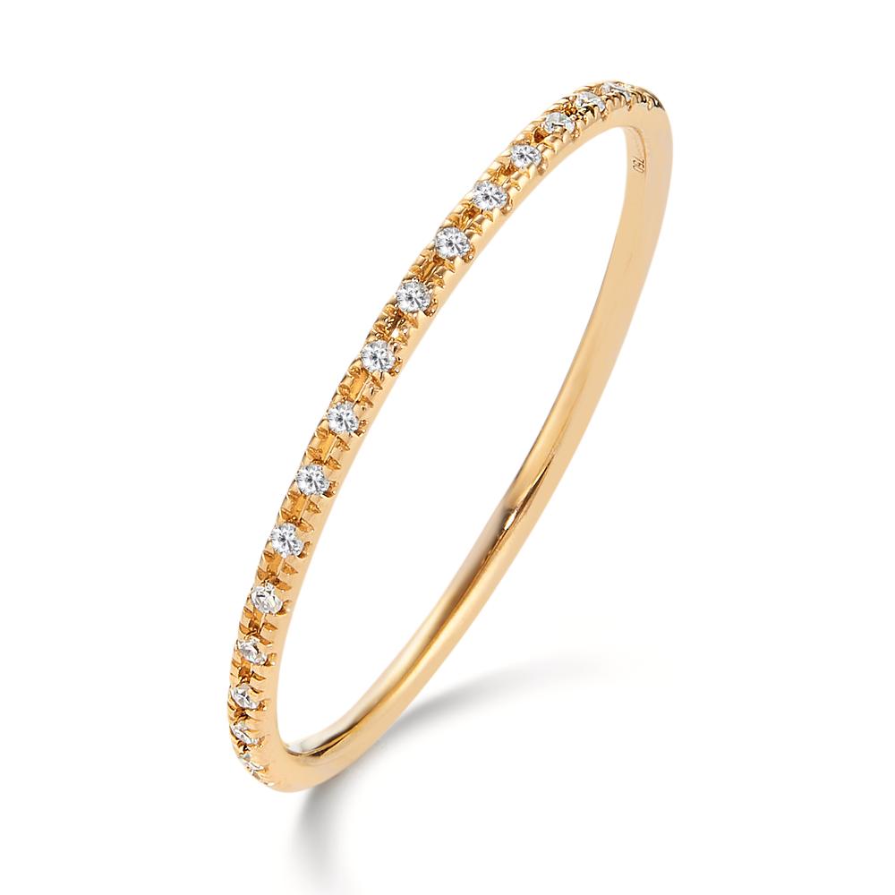 Memory Ring 750/18 K Gelbgold Diamant 0.04 ct, 18 Steine, w-si-605628