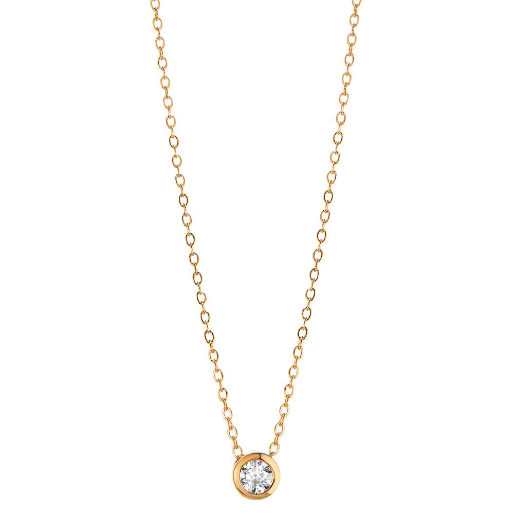 Collier 750/18 K Gelbgold Diamant 0.05 ct, w-si 40-42 cm verstellbar-605633