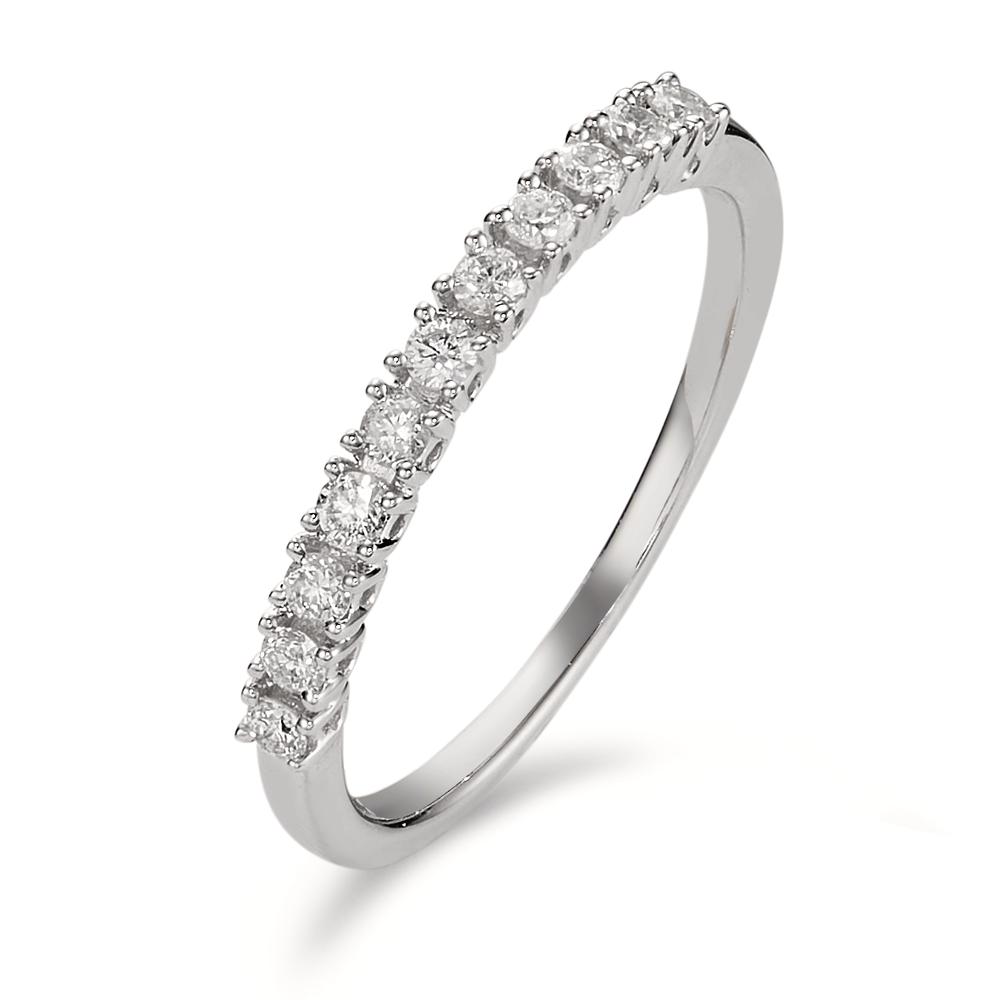 Memory Ring 750/18 K Weissgold Diamant 0.24 ct, 11 Steine, w-si-605678
