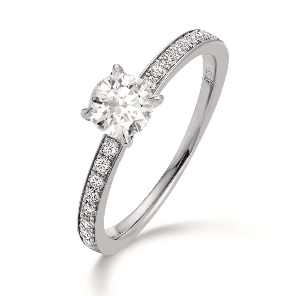 Solitär Ring 950 Platin Diamant 0.65 ct, 19 Steine, w-si-606749