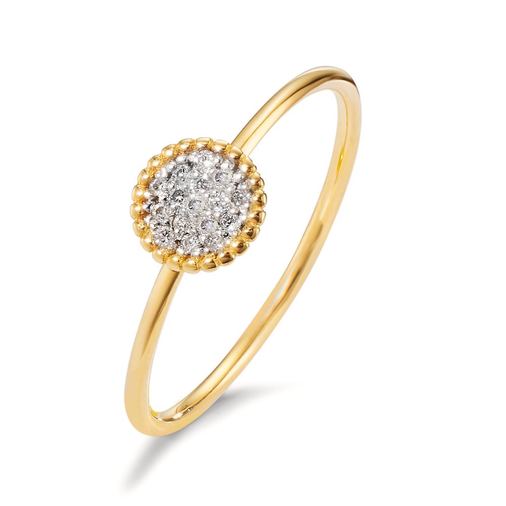 Fingerring 750/18 K Gelbgold Diamant 0.059 ct, w-si-607210