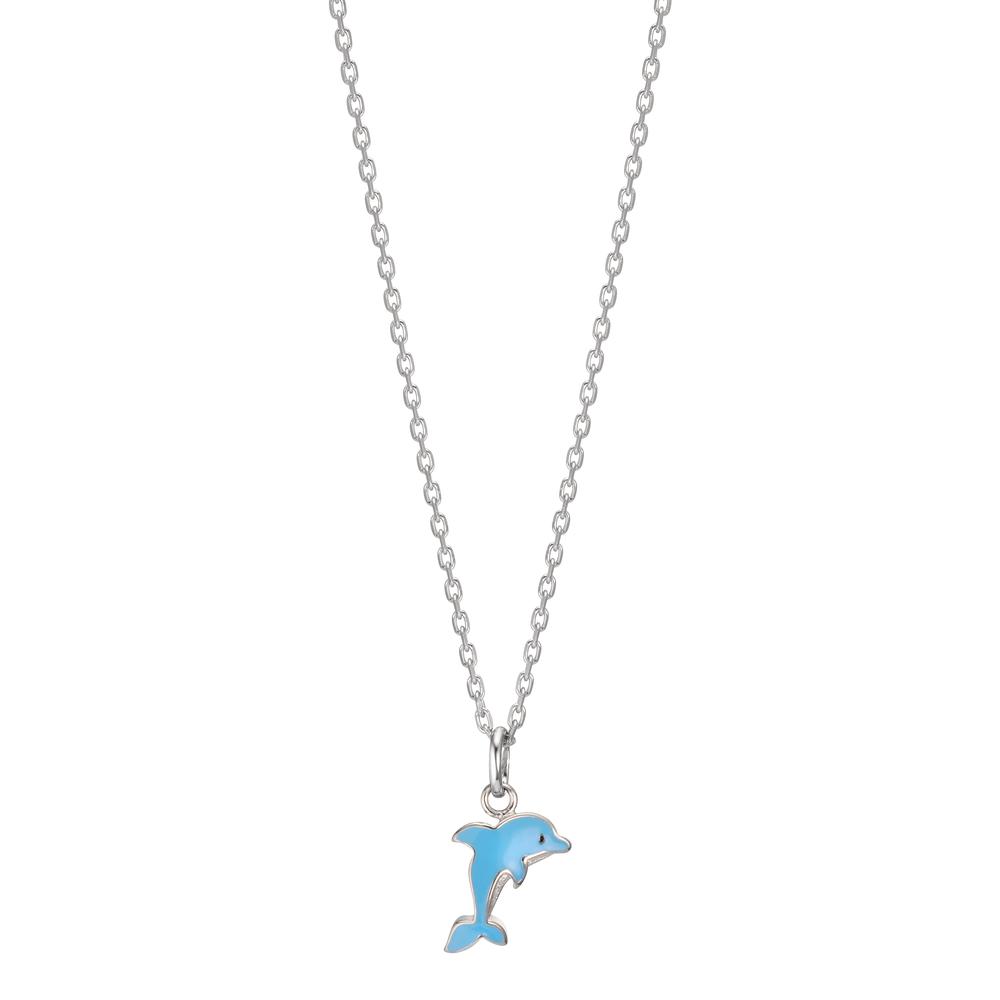 Halskette mit Anhänger Silber rhodiniert Delfin 36-38 cm verstellbar-607339